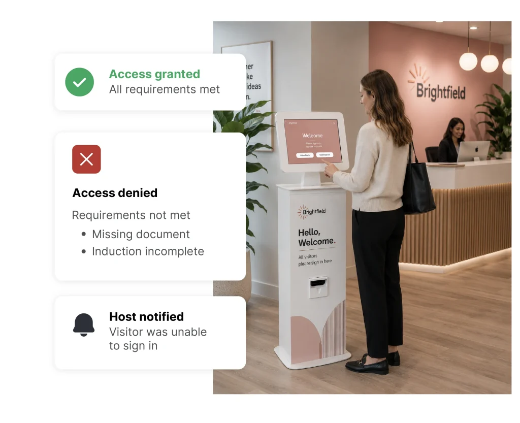 signing in - site access