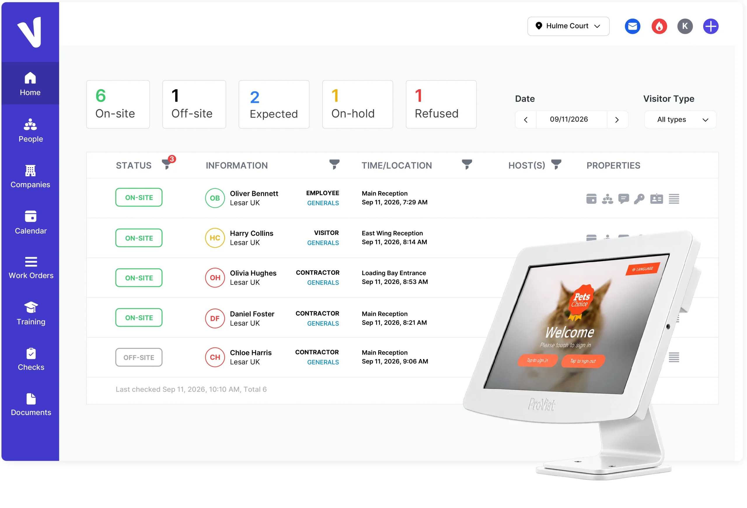 visitor management-dashboard